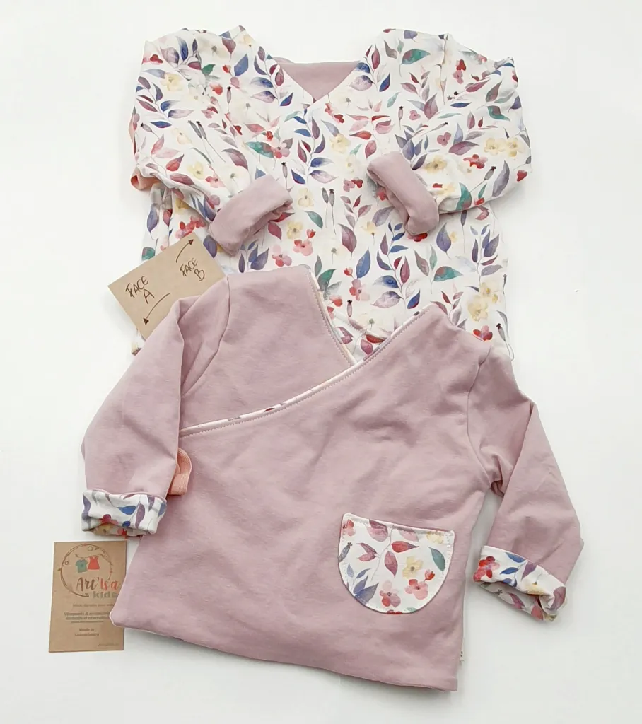 Gilet cache coeur réversible Jardin d'automne.webp