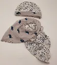 Baleines et taches bandana bonnet.webp