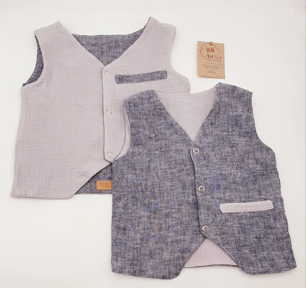 Gilet Chambray Double gaze.webp