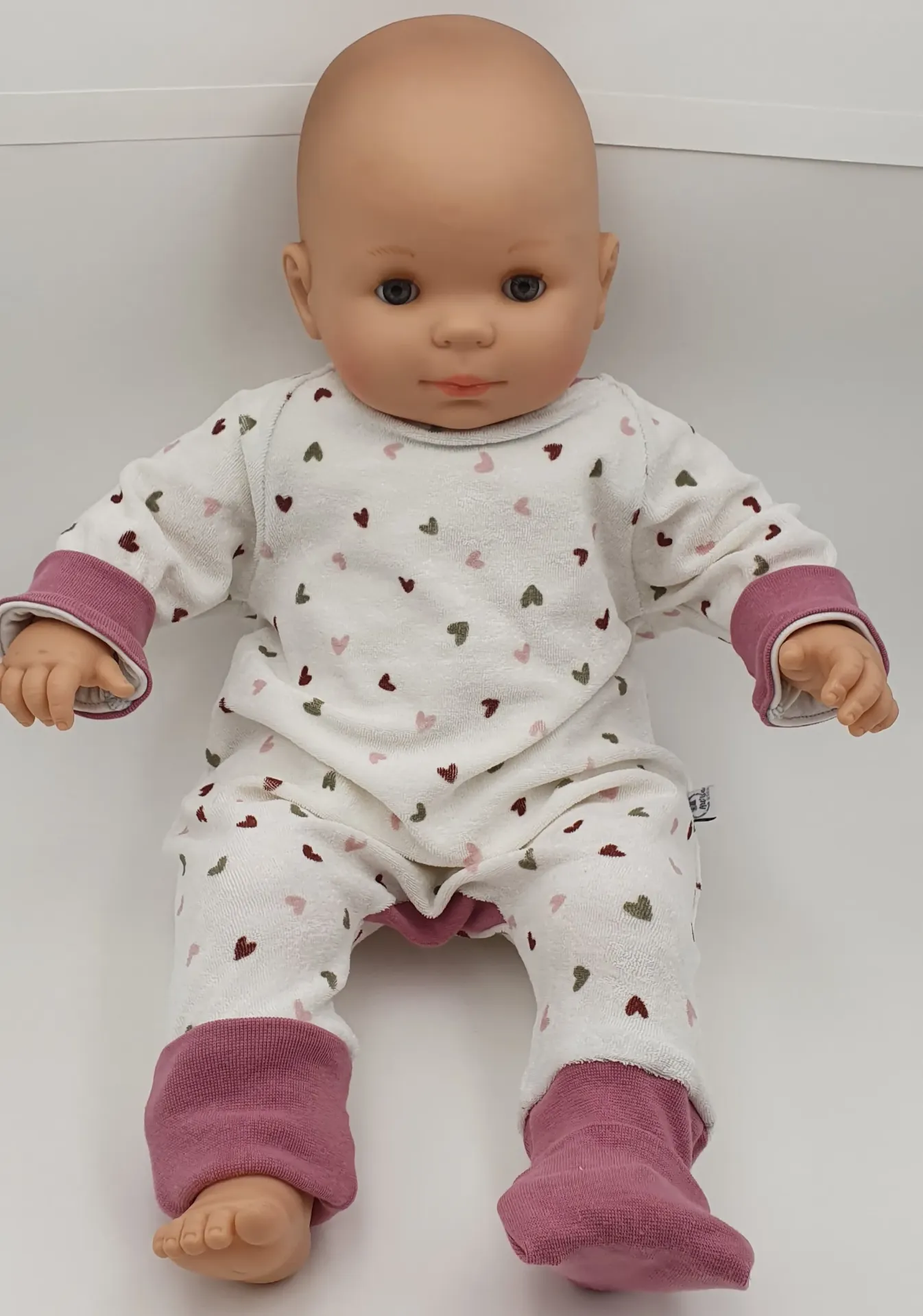 Pyjama 1 pièce (éponge) PETITS COEURS (T1 (0-3M))