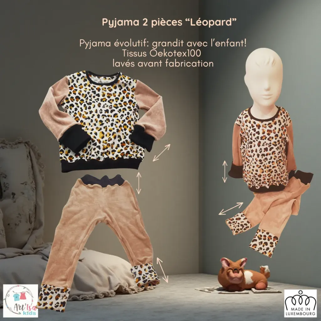 Pyjama 2 pièces LEOPARD (T3 (1A1/2 - 2A1/2))