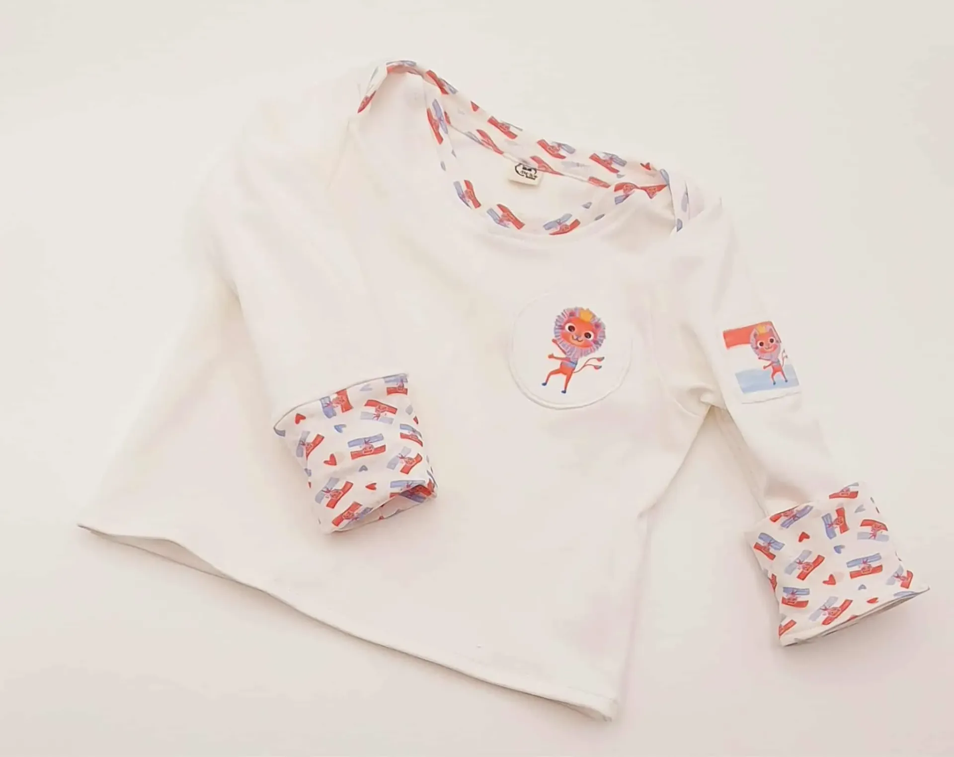 T-shirt col "US" manches longues ROUDE LEIW (Taille 1 (3-9M))