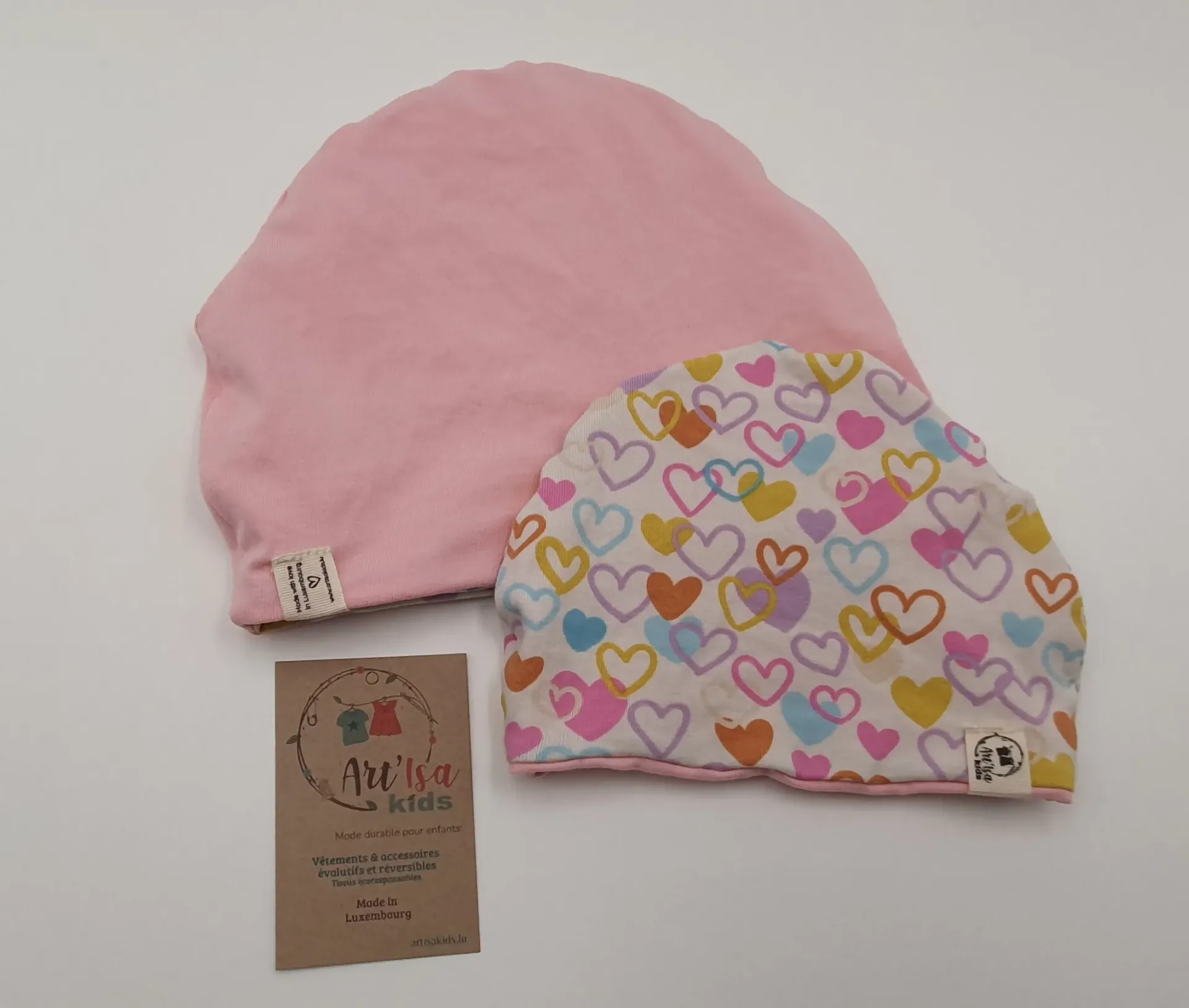 Bonnet réversible simple PETITS COEURS