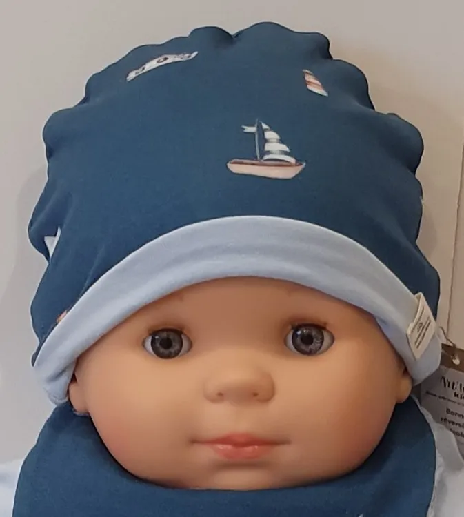 Bonnet réversible simple SOUS MARINS (Taille 0 (0-2M))