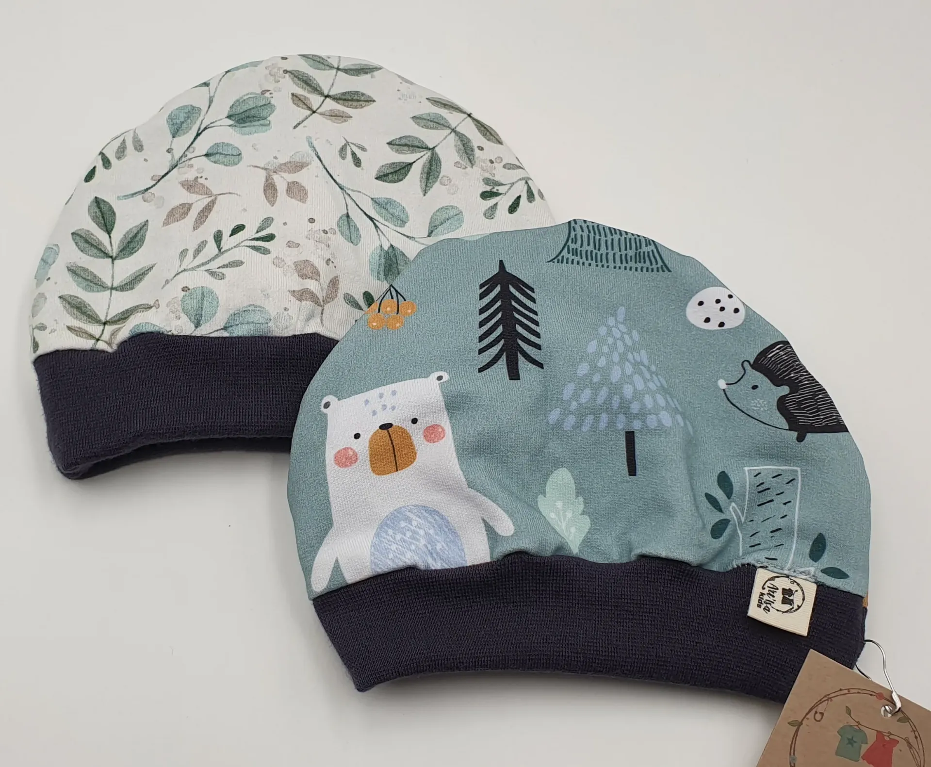 Bonnet réversible avec bord-côte FORET (Taille 0 (0-2M))