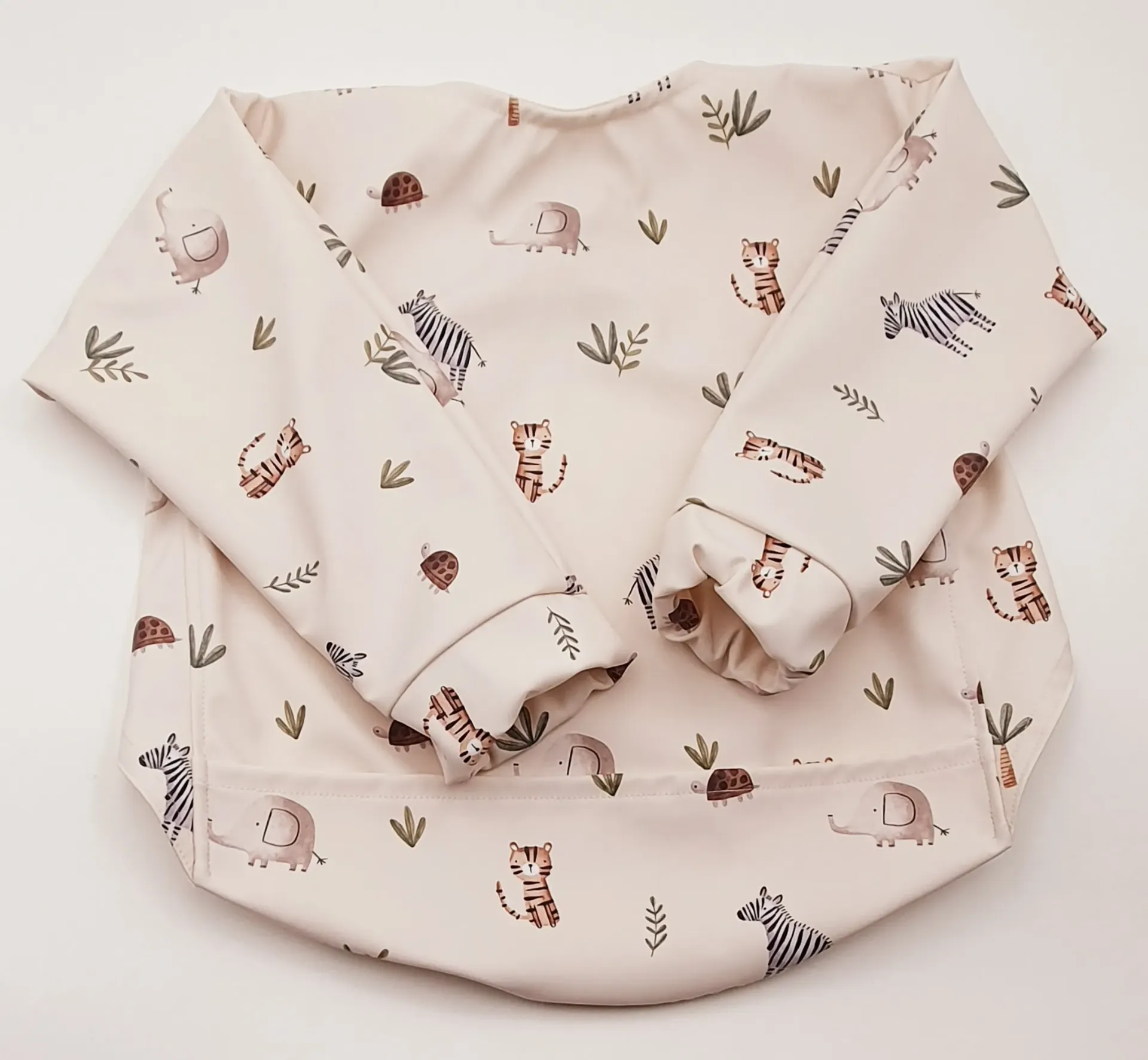 Bavoir à manches ANIMAUX BLANCS