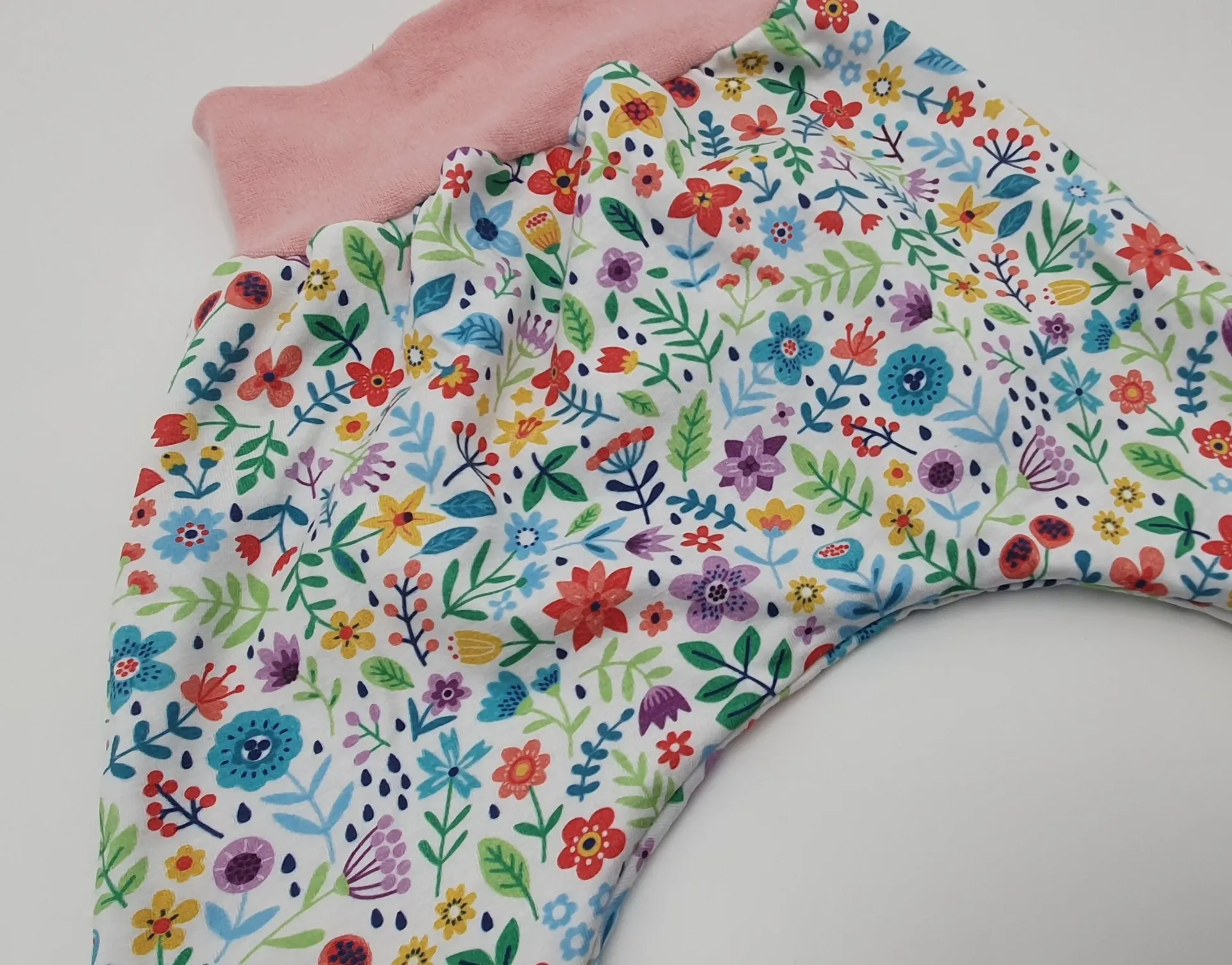 Sarouel réversible et évolutif (+écussons) FLOWER POWER (Taille 1 (3-9M))