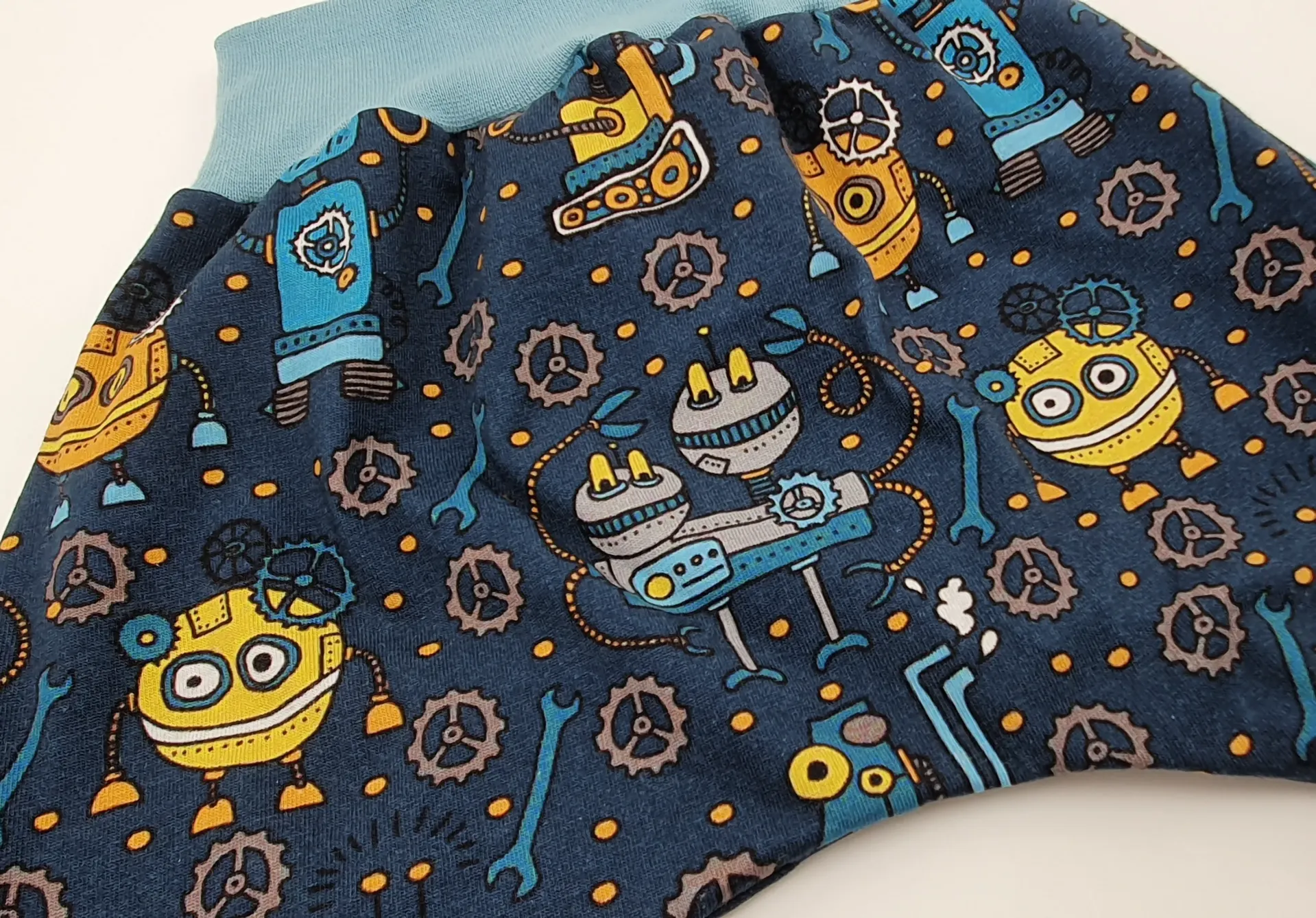 Sarouel réversible et évolutif (+écussons) ROBOTS (Taille 1 (3-9M))