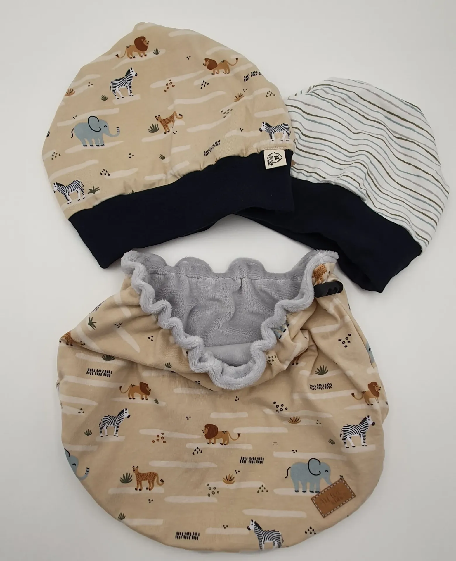 Ensemble bonnet et col réversibles et évolutifs chauds SAFARI