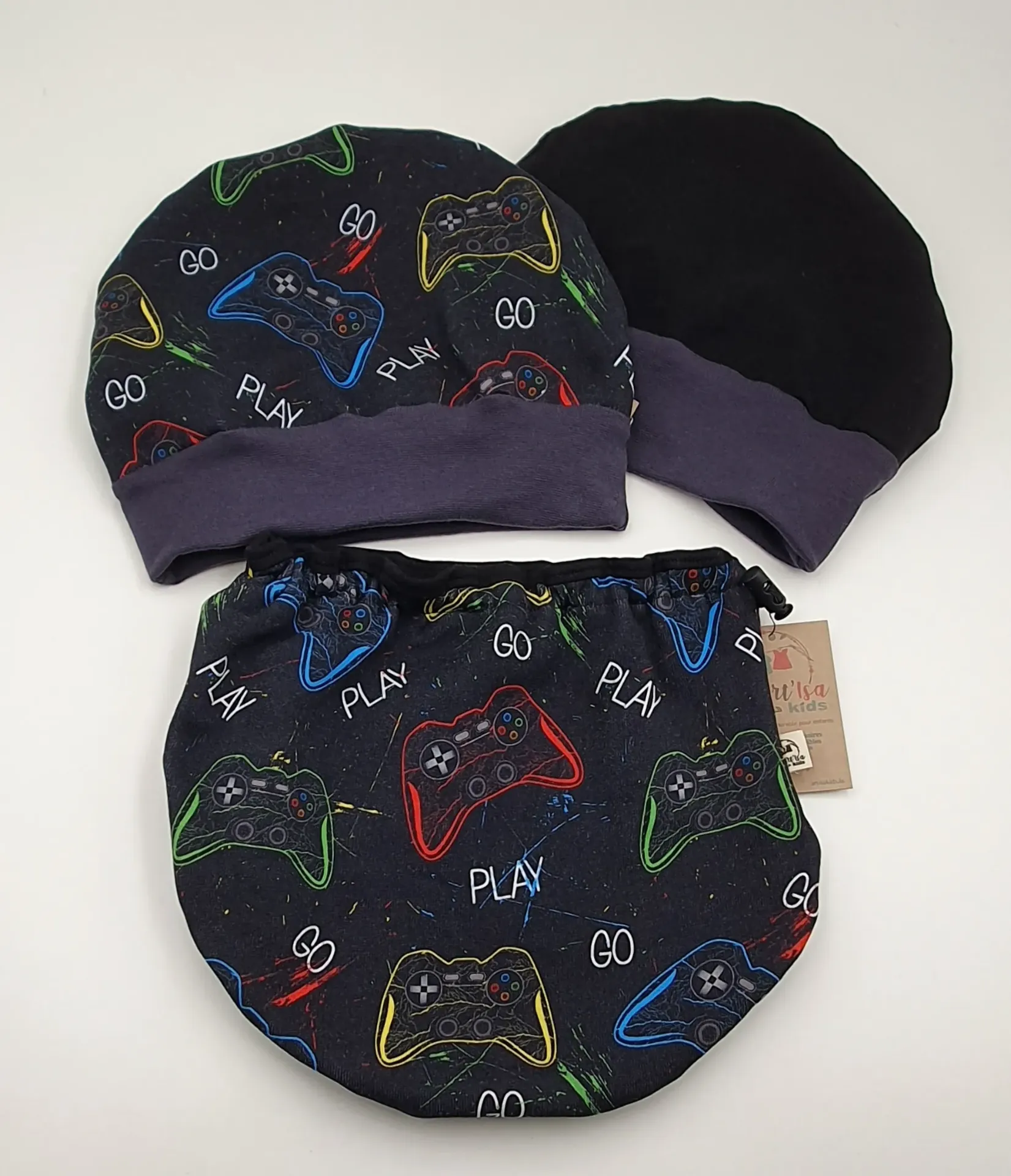 Ensemble bonnet et col réversibles et évolutifs chauds CONSOLES