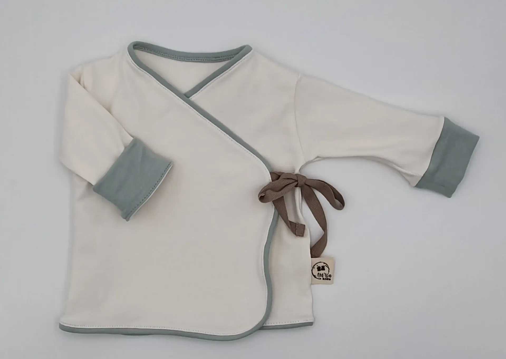 T-shirts croisé évolutif manches longues VERT D'EAU (Taille 0 (0-6M))