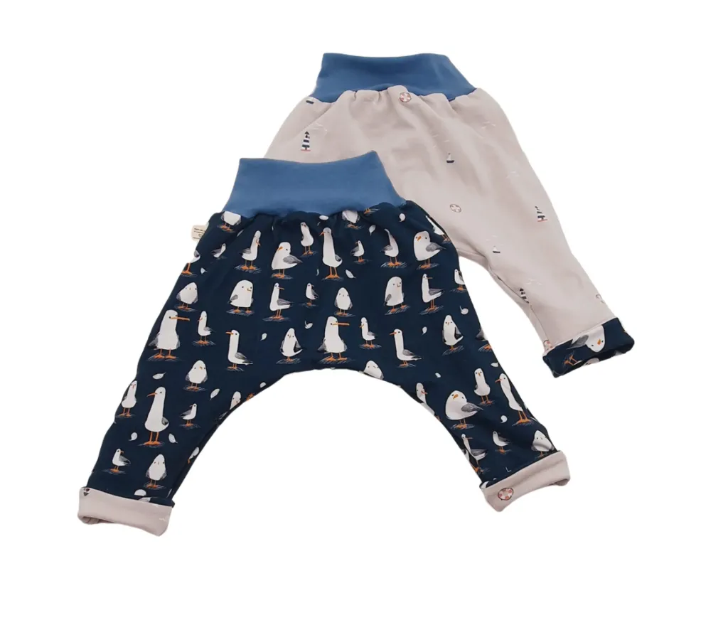 Sarouel réversible et évolutif MOUETTES (Taille 0 (0-4M))