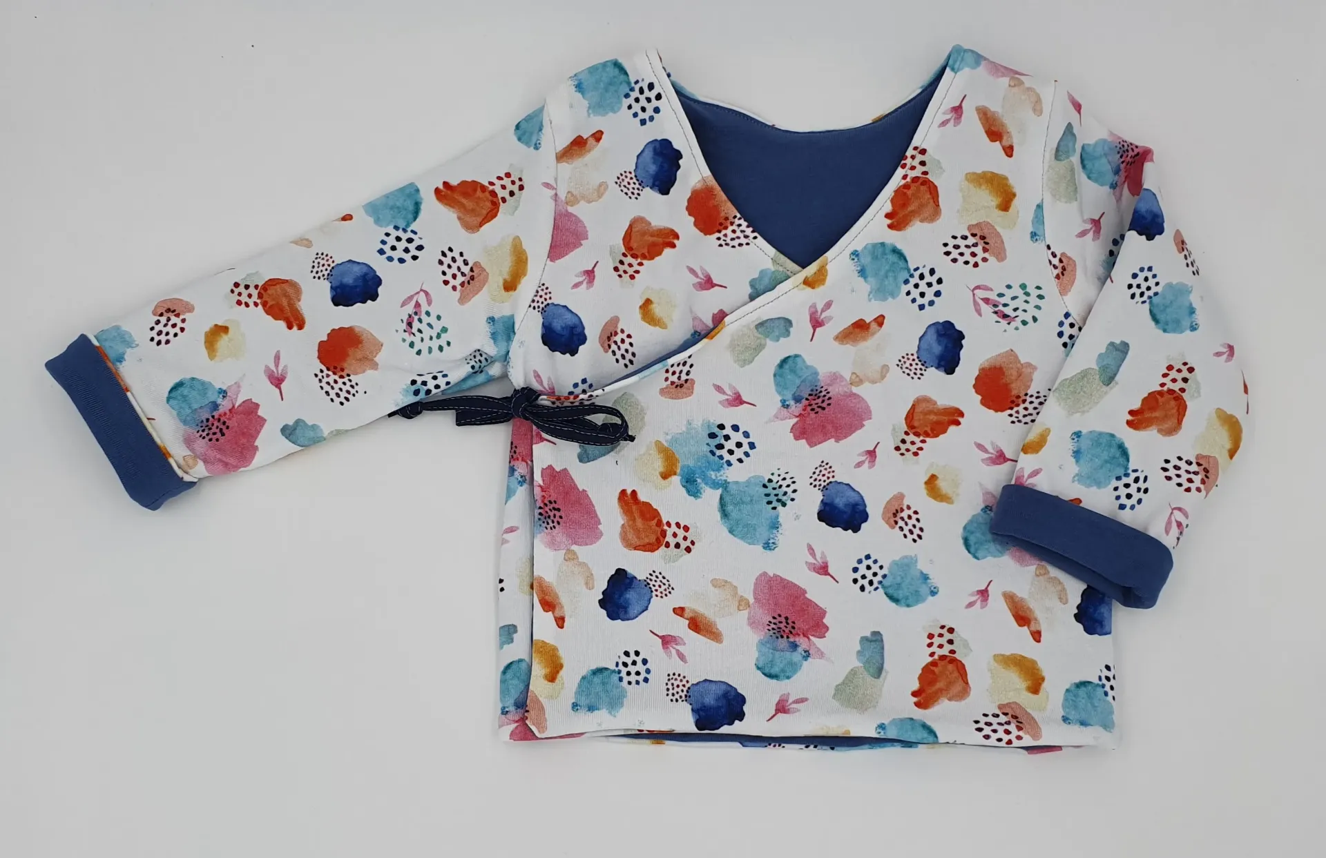 Gilet cache-cœur réversible CONFETTIS (T0 (0-6M))