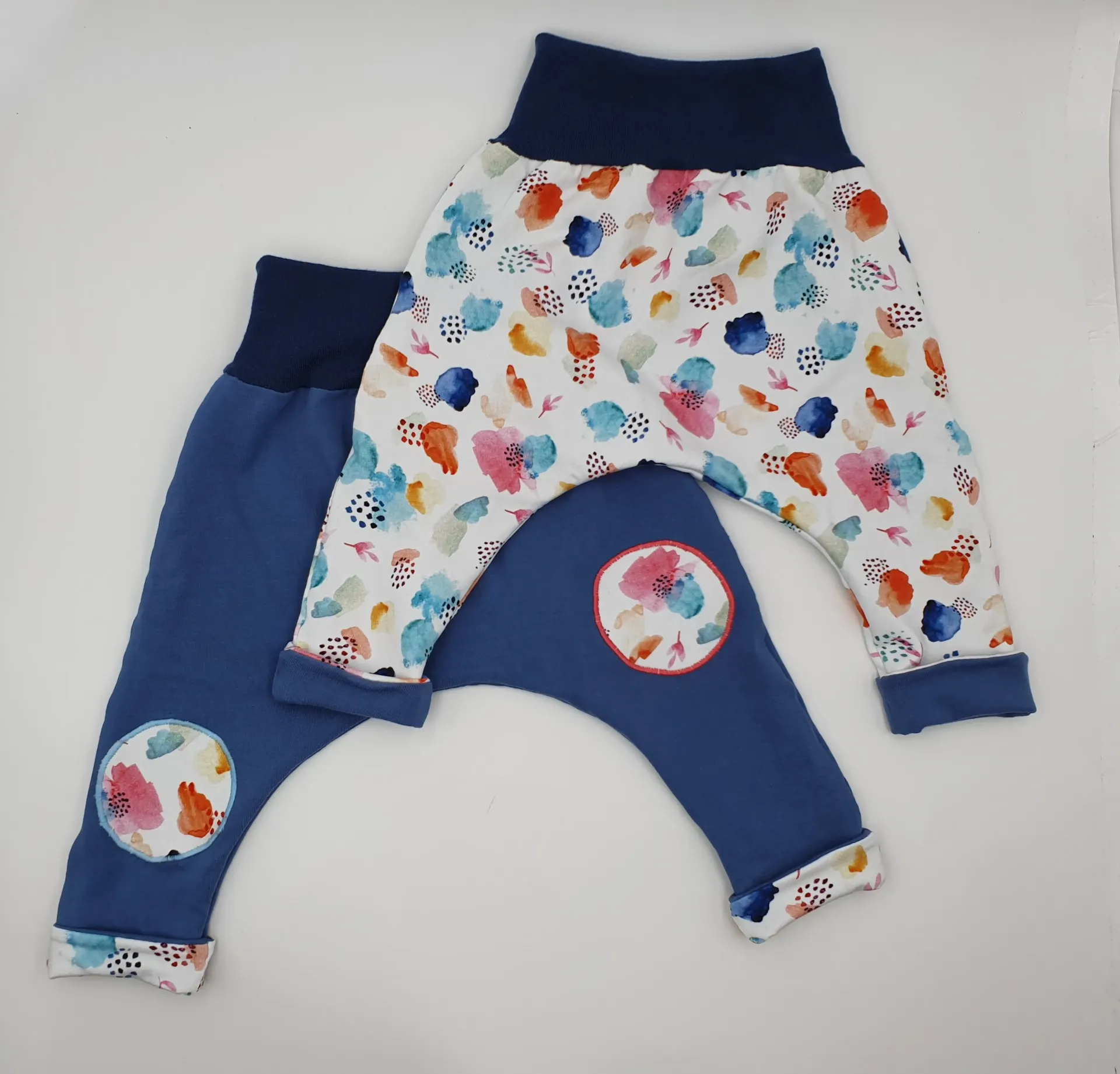 Sarouel réversible et évolutif (+écussons) CONFETTIS (Taille 0 (0-6M) SANS ECUSSONS)