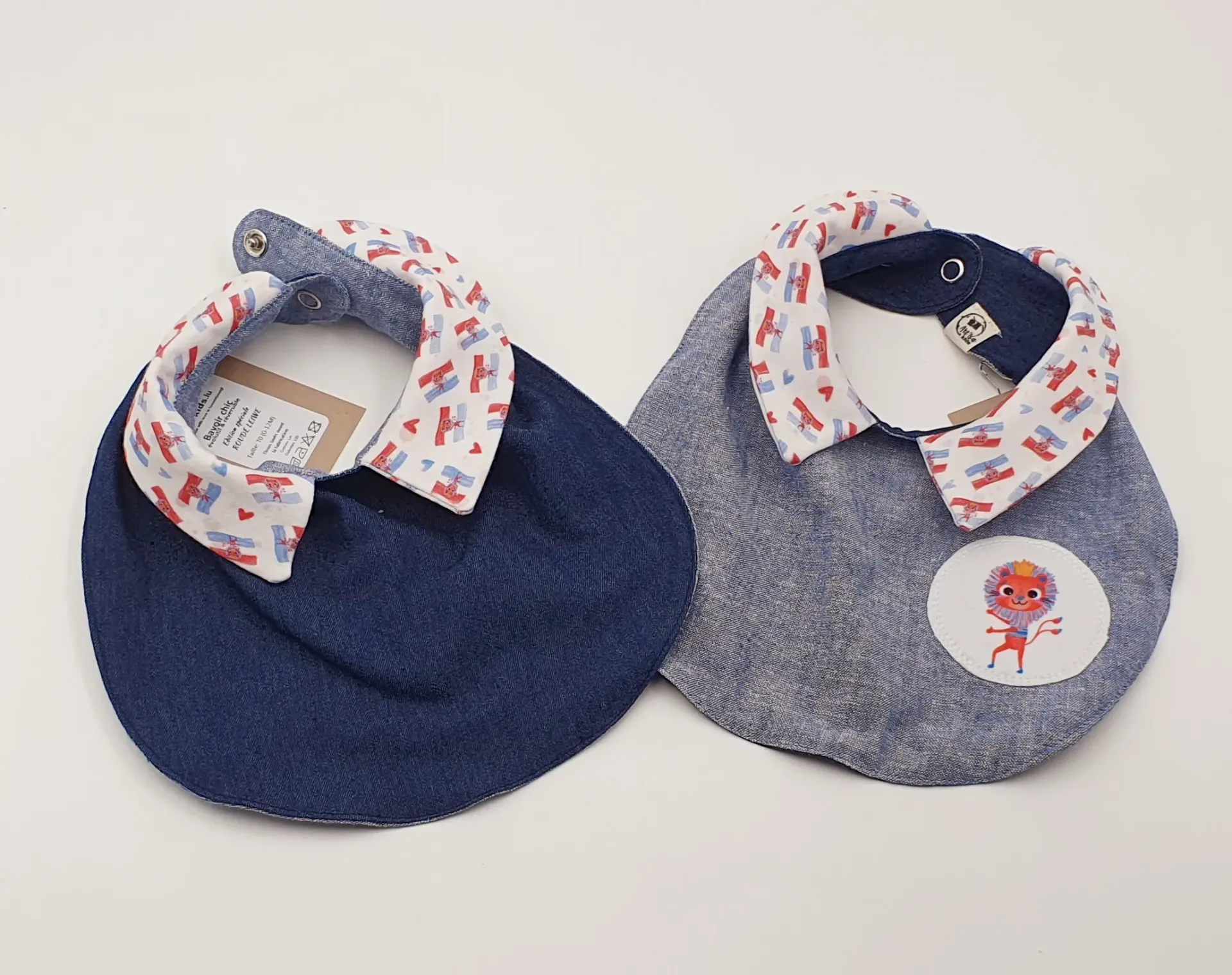 Bavoir réversible ROUDE LEIWE (T0 (0-12M))