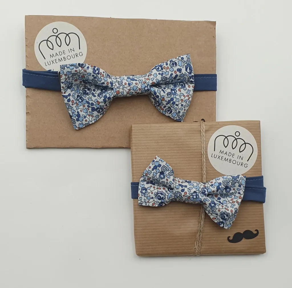 Noeud papillon LIBERTY BLEU (Taille 1 (1-5 ans))