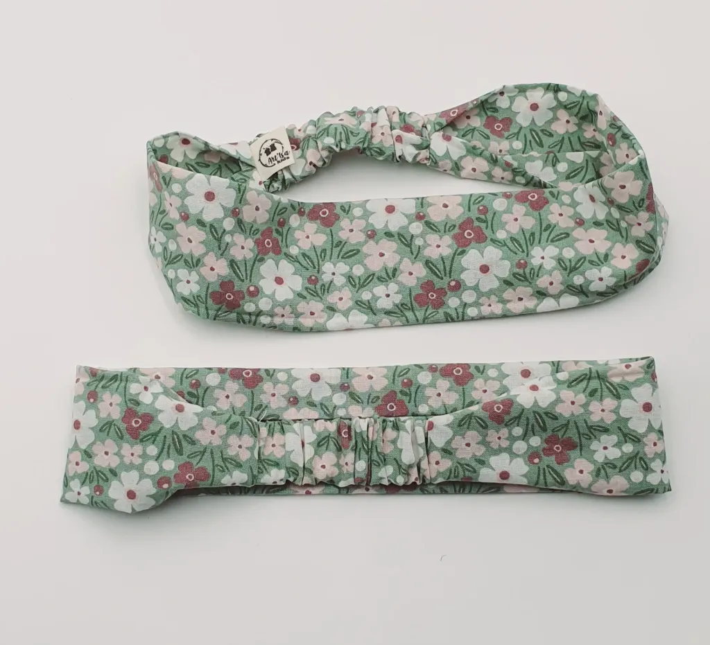 Bandeau léger FLEURS VERTES (T0 (0-6M))
