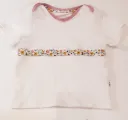T-shirt col "US" manches courtes "Fleurs d'été "