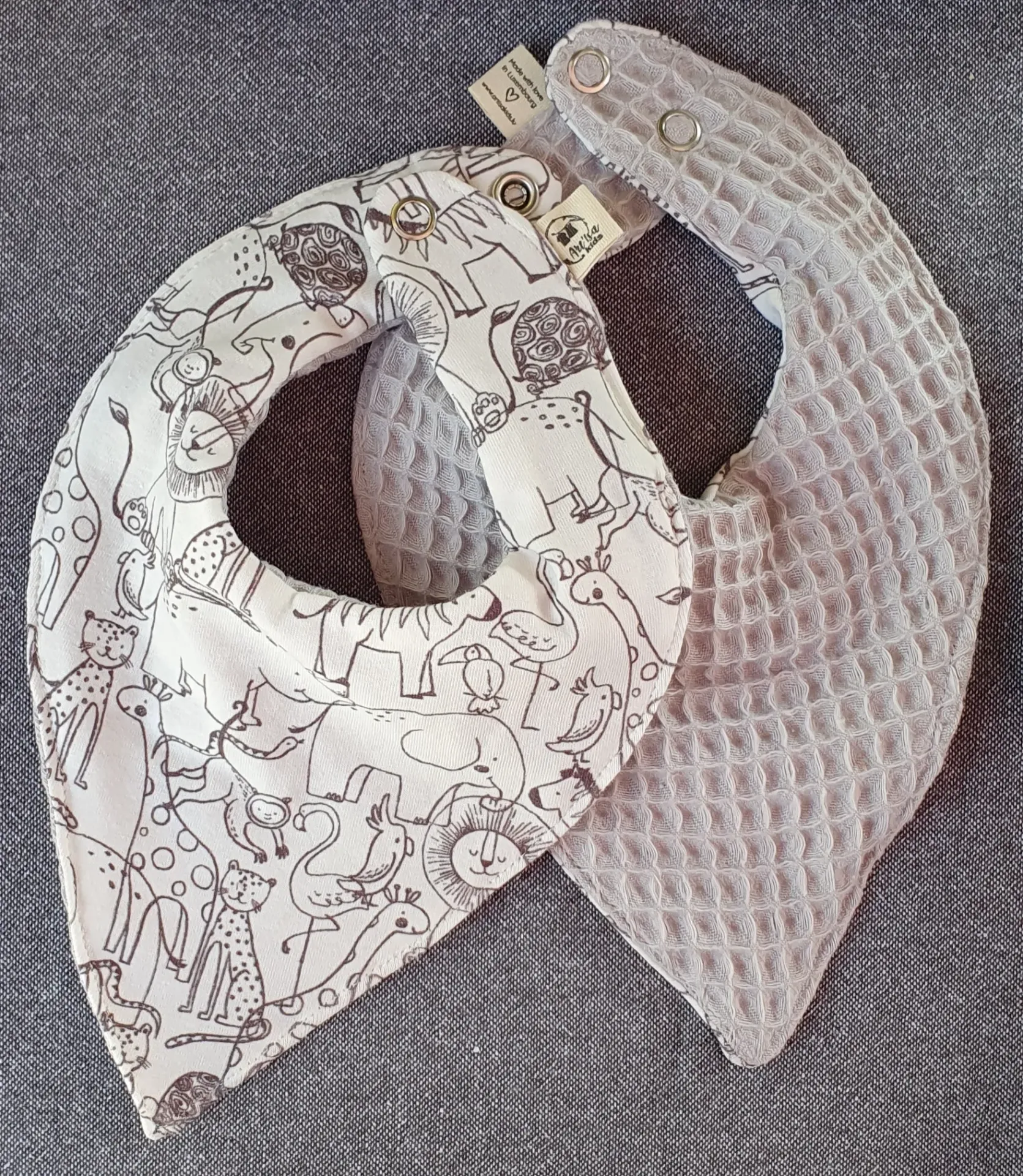 Bandana réversible absorbant ANIMAUX