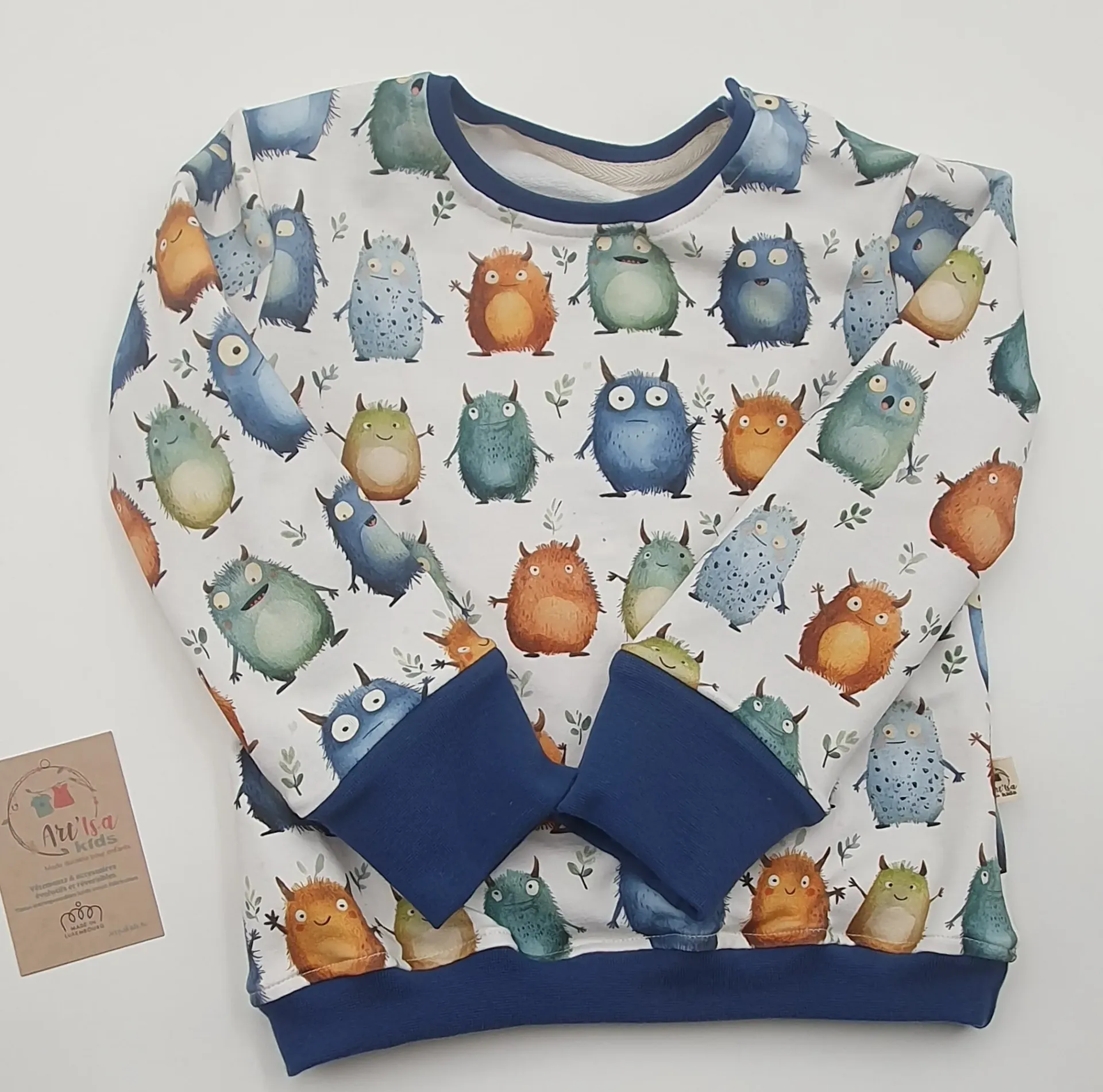 Pull col boutonné PETITS MONSTRES
