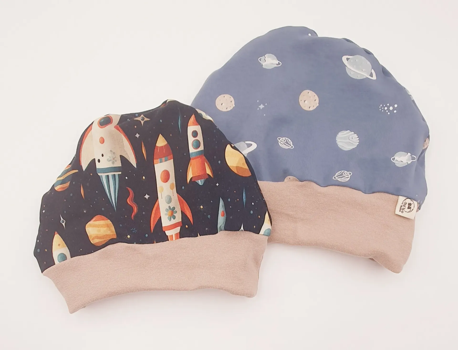 Bonnet réversible avec bord-côte FUSEES/PLANETES (Taille 0 (0-2M))