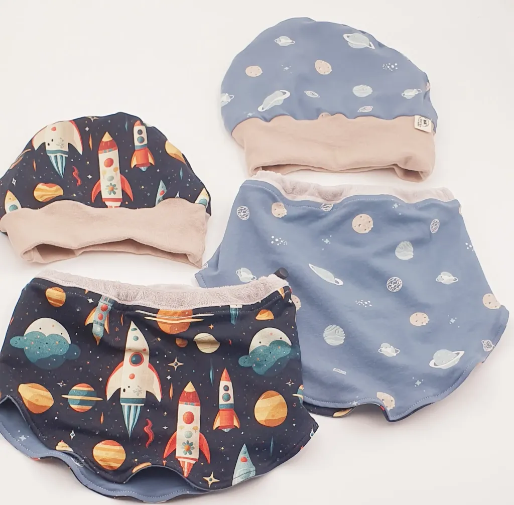 Ensemble bonnet et col réversibles et évolutifs FUSEES/PLANETES
