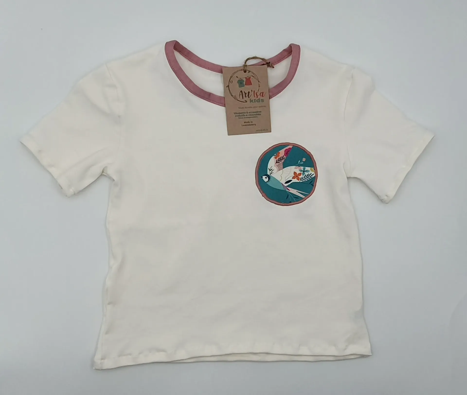 T-shirt col "US" manches courtes HIRONDELLES (Taille 1 (3-9M))