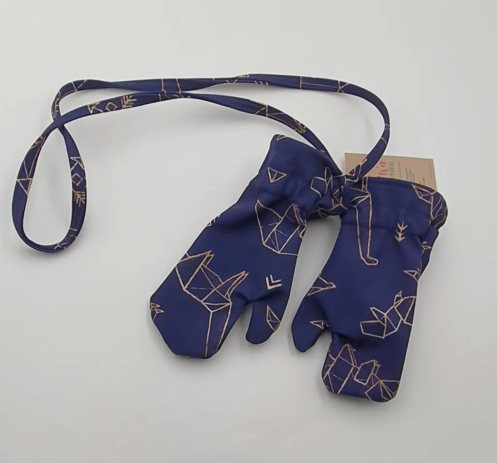 Moufles DINOSAURES DORES (T0 (0-9M))