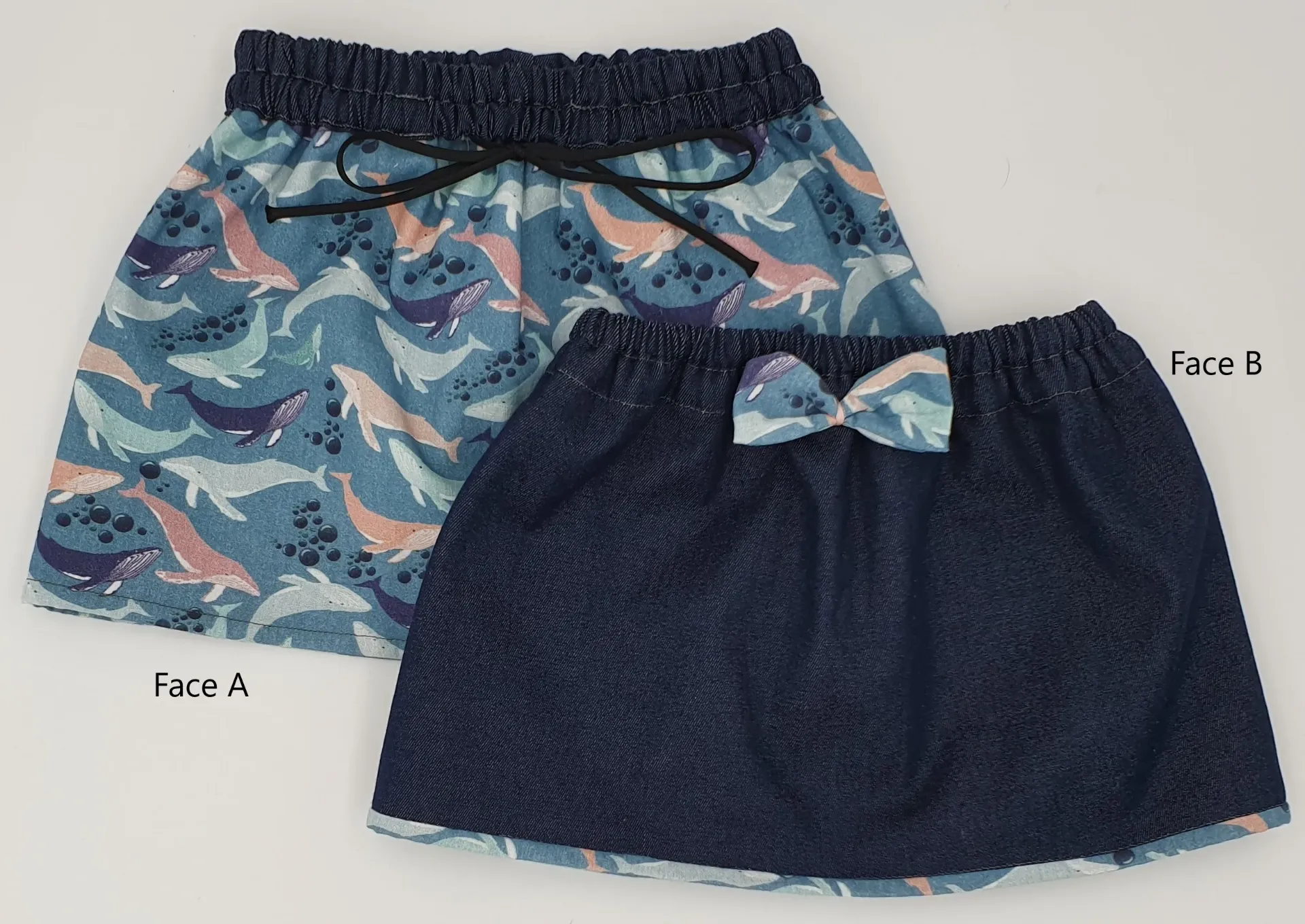 Jupe réversible BALEINES (T1 (6-18M))